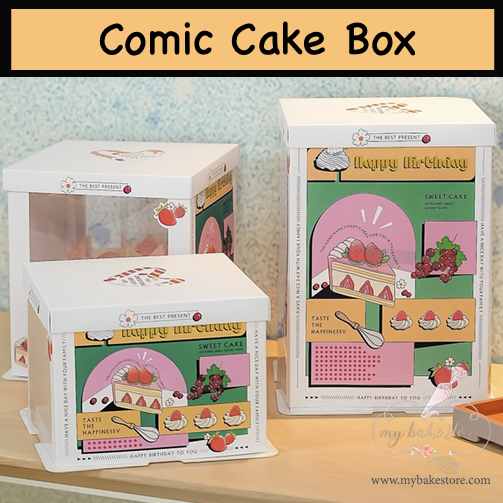 Cake Box Comic Art Cake Packaging