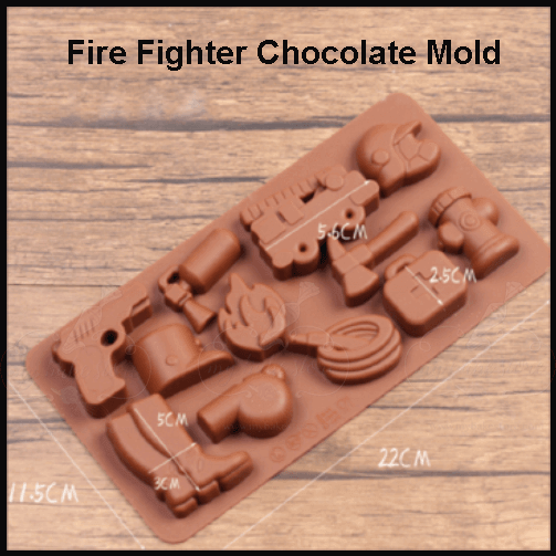 Mini Pistol Firefighter ice cube silicone mold