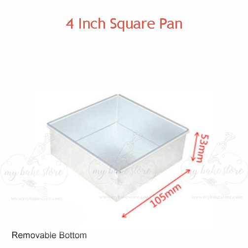 Housoutil Square Baking Pan Square Cake Pan Mini Cake Mold Metal