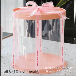 8 or 10 inch tall round cake box