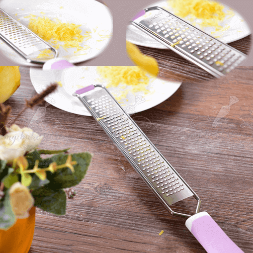 thumbnail image 2 of Rainspire Professional Cheese Grater - Stainless Steel Handheld With Soft Grip Handle 2 of 14