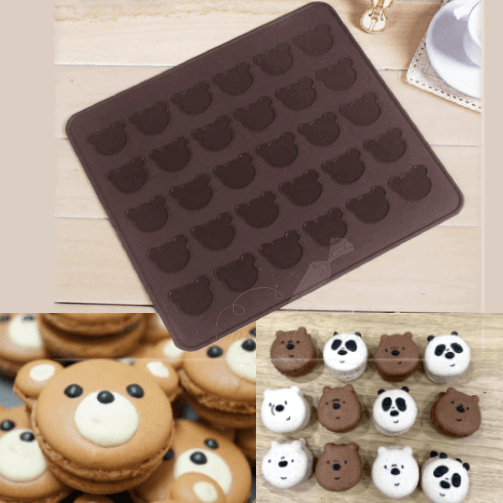 Cute Bear Macaron Silicone Baking Mat