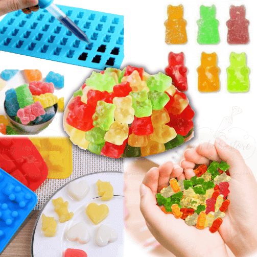 Jumbo Size Gummy Bear Mold, Makes 22 Bears, Food Grade Silicone to Make  Candy, S