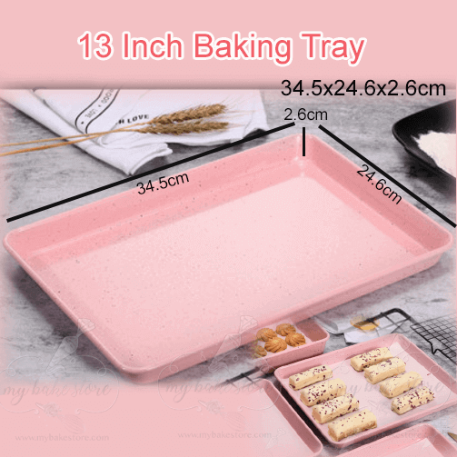 Rectangle Baking Pan Cookie Baking Tray Pink
