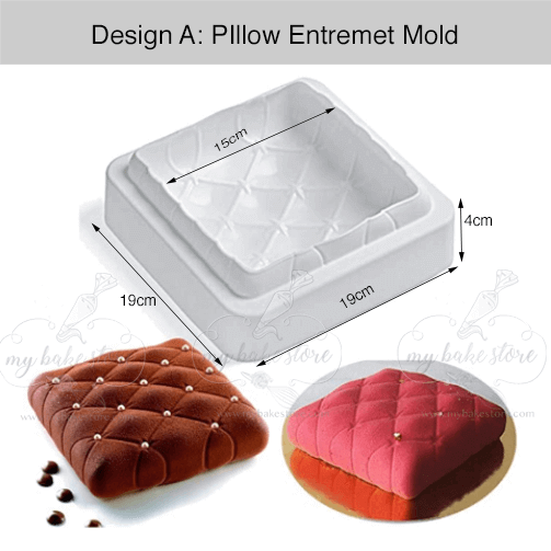 AK Square Silicone Mousse Cake Molds For Bakery Kitchenware French