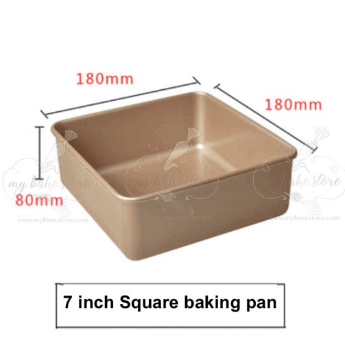 Square Baking Pan Gold for Castella Cake