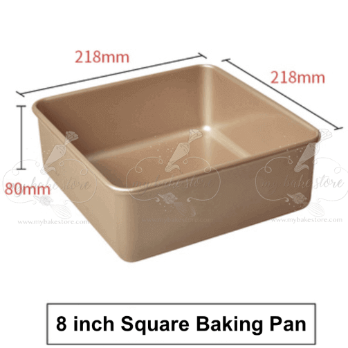 Square Baking Pan Gold for Castella Cake