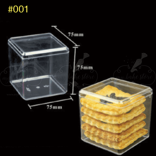Youngever 2 Pack Plastic Cookie Containers, Cookie Jars, Cookie Cracker &  Biscuit Storage Container, Food Storage Containers with Lid (Square)