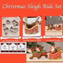 Christmas Santa Sleigh Cookie Cutter Set 3D