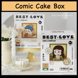 art painting comic cake box