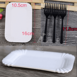 Disposable party plate and forks