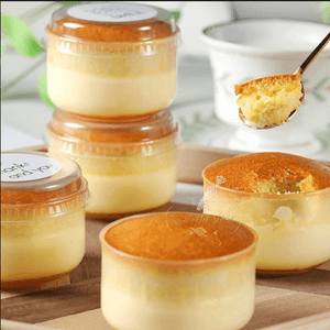 Chubby Caramel Pudding Cup with Lid 10pcs