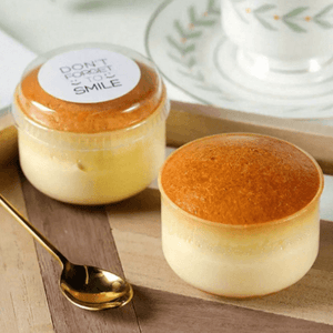 Chubby Caramel Pudding Cup with Lid 10pcs