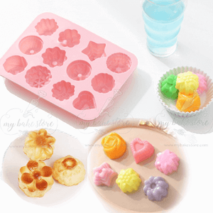 12 flowers Jelly Silicone Mold