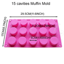15 round jelly muffin silicone mold
