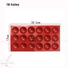 18 holes semi circle chocolate mold