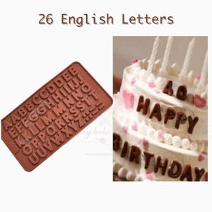 26 english letters chocolate molds