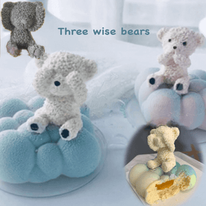three wise bears silicone molds
