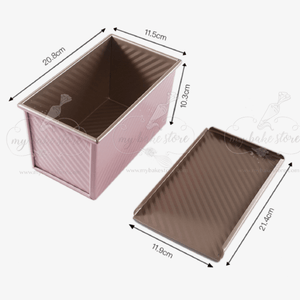Loaf Tin Bread Tin - Pink with Lid size