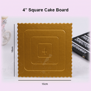 4 inch square cake board