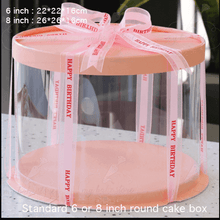 6 or 8 inch Round Cake Box in Pink
