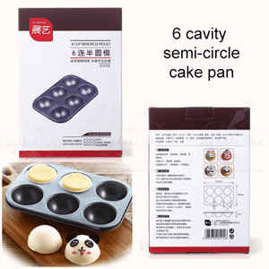 6 semi circle cake pan