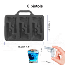 mini pistol gun ice cube chocolate silicone mold