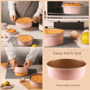 Pink Round Baking Mold Cake Pan 8 inch