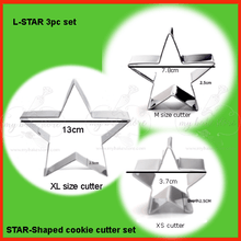 Christmas Star cookie cutters 3 pcs