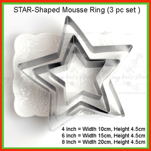 Christmas Star mousse ring 3 pcs set