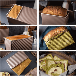 Loaf Tin Bread Tin - GOLD with Lid