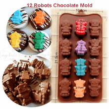 8 robots chocolate mold