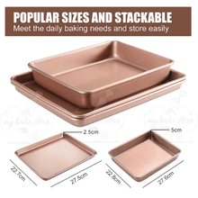 Non stick Deep Baking pan sizes