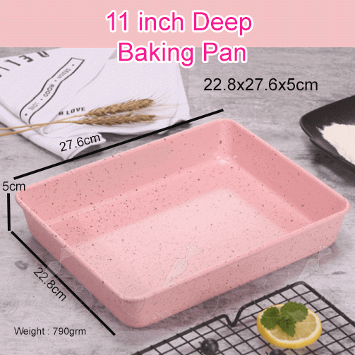 deep baking pan pink