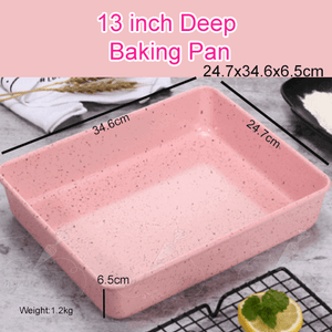 deep baking pan - pink