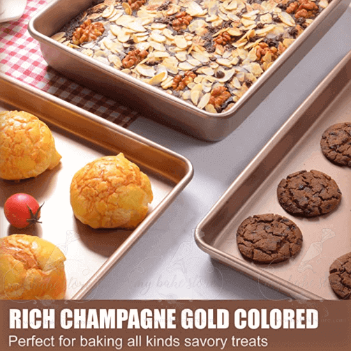 Baking Pan Cookie Baking Tray-Gold
