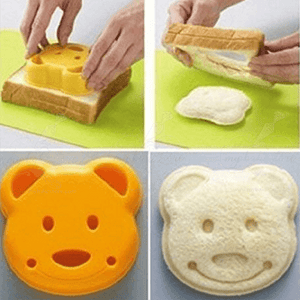 cute bear sandwich mold steps