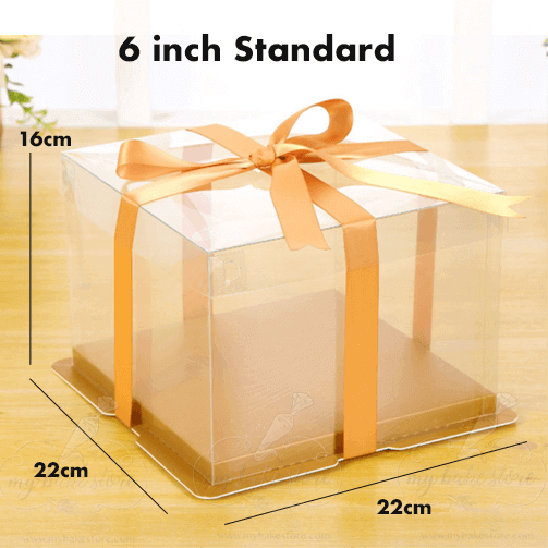 6 inch transparent cake box