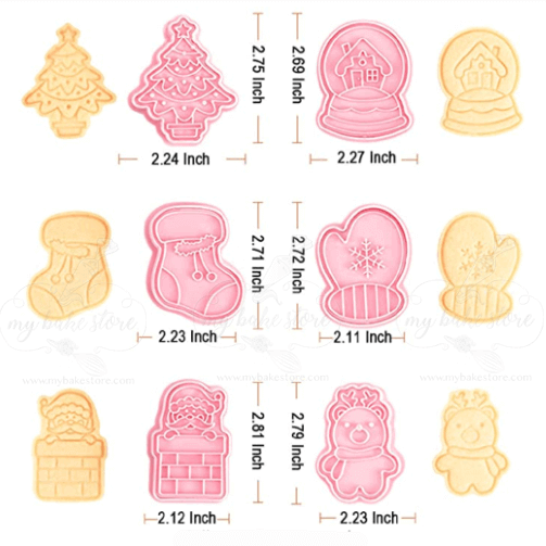 6 pcs Christmas Cookie cutters