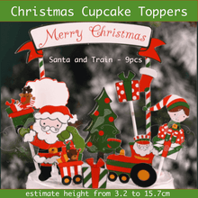 Christmas cake toppers 9pcs