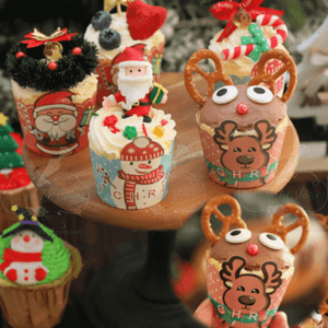 3D christmas cupcake liners