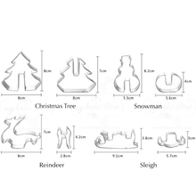 8 pcs of Christmas sleigh cookie cutters
