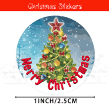 Christmas stickers 2.5cm round