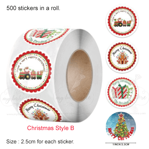 Christmas stickers 500 pcs Style B