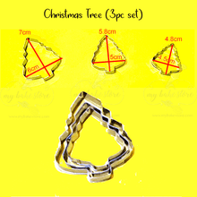 christmas tree cookie cutter 3 pc set