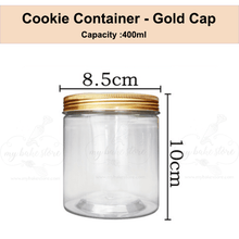 Cookie Storage Container Gold Cap 8.5*10