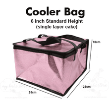 6 inch cooler bag pink