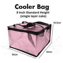 8 inch cooler bag for cake pink