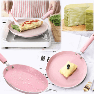 crepe pan in pink