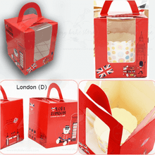 london bear single cupcake muffin box